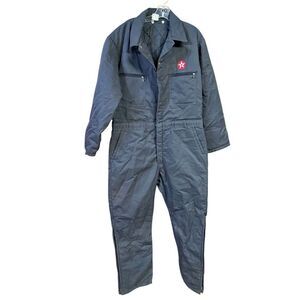 Unitog vintage Texaco insulated work coveralls Sz L Gray
